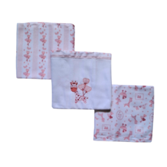 Cueiro Manta Bebê Flanelado Kit c/03 Unidades 80cm x 80cm - loja online