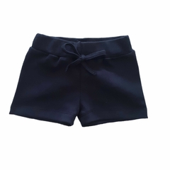 Short Bebê Suedine Azul Marinho