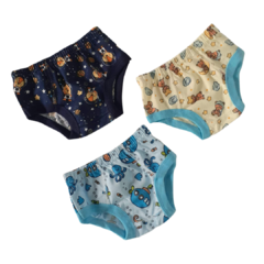 Cueca Tapa Fralda Bebê kit c/3 unidades Algodão - Tampinha