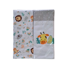 Cueiro Manta Bebê Kit c/02 Un 80x80cm Flanelado - Baby Gijo na internet