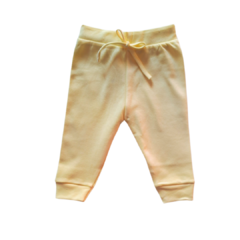 Calça Mijão Bebê Suedine Algodão Amarelo