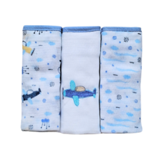 Fralda de Pano Bebê com Bainha kit c/3 unidades Baby Nice - Upa Upa Bebê