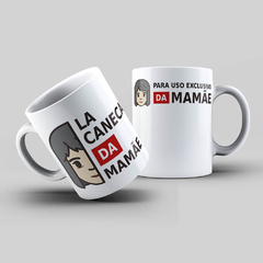 Caneca Personalizada- La caneca da mamãe, parda/branca