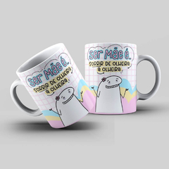 Caneca Personalizada- Ser mãe é sorrir de olheira a olheira, Flork na internet