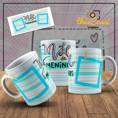 Caneca Personalizada- Mãe de meninos com 2 fotos