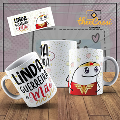 Caneca Personalizada- Linda, guerreira e mãe Flork