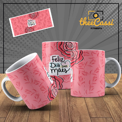 Caneca Personalizada- Feliz dia das mães floral