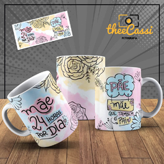 Caneca Personalizada- Mãe 24hs por dia. Pãe, mãe que também é pai