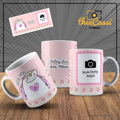 Caneca Personalizada- Super mãe, Feliz dia das mães com 1 foto