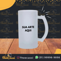 Caneca de chopp vidro jateado