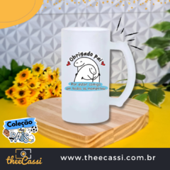 Caneca de chopp vidro jateado - Dia dos pais 10