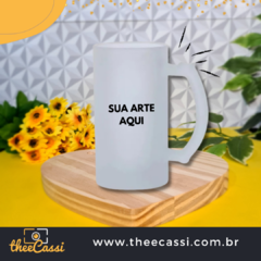 Caneca de chopp vidro jateado - Dia dos pais 01