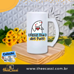 Caneca de chopp vidro jateado - Dia dos pais 13