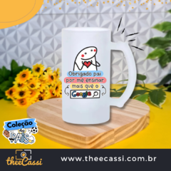 Caneca de chopp vidro jateado - Dia dos pais 17