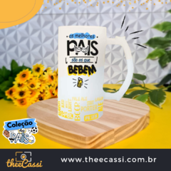 Caneca de chopp vidro jateado - Dia dos pais 02