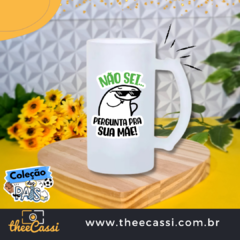 Caneca de chopp vidro jateado - Dia dos pais 21