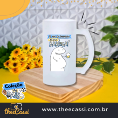 Caneca de chopp vidro jateado - Dia dos pais 25