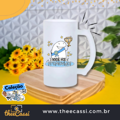 Caneca de chopp vidro jateado - Dia dos pais 27