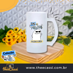 Caneca de chopp vidro jateado - Dia dos pais 32