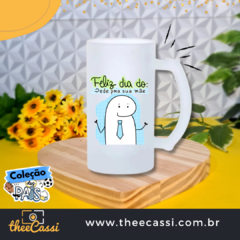 Caneca de chopp vidro jateado - Dia dos pais 36