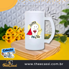 Caneca de chopp vidro jateado - Dia dos pais 40