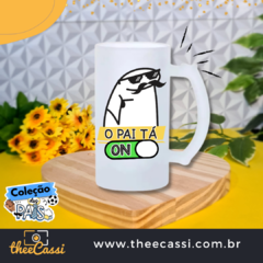 Caneca de chopp vidro jateado - Dia dos pais 07