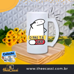 Caneca de chopp vidro jateado - Dia dos pais 08