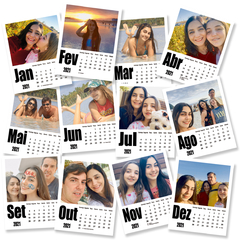 Calendário polaroide 12 fotos 10x12