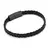 Pulseira Masculina de Couro Preta - Bolt