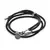 Pulseira Masculina de Couro Preta - Wagon - comprar online