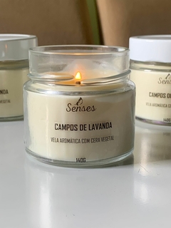 Vela Ecológica Perfumada Campos de Lavanda com óleos essenciais - Senses Candle |  Produtos Perfumados