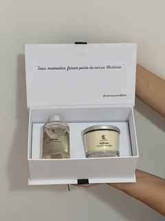 Kit para Presente Vela Perfumada e Difusor de Varetas - Perfume para Ambientes Premium - LaCream na internet