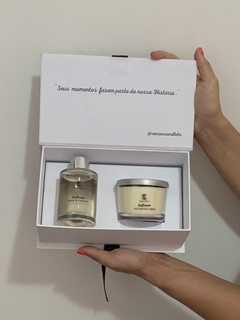 Kit para Presente Vela Perfumada e Difusor de Varetas - Perfume para Ambientes Premium - LaCream