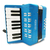 Acordeon Sanfona Infantil Turbinho Azul Claro 17 Teclas 8 Baixos