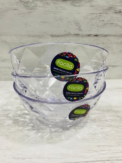 Bowl Chico Facetado FACILA Cristal SIN TAPA - comprar online