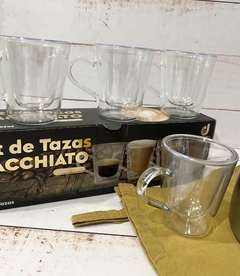 SET X4 TAZAS MACHIATTO DOBLE EN CAJA - mayoristaserma