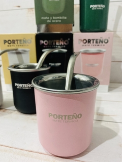 MATE PORTEÑO ACERO INOXIDABLE CON BOMBILLA en internet