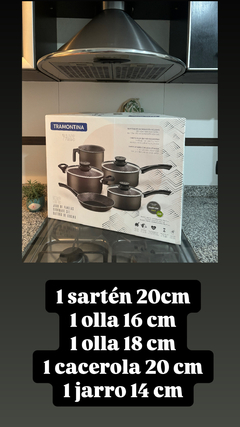 BATERIA DE COCINA 5 PZAS TRAMONTINA 28599/601 en internet