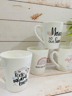 TAZA CONICA FRASES MOTIVACIONALES - mayoristaserma