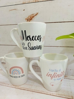 TAZA CONICA FRASES MOTIVACIONALES