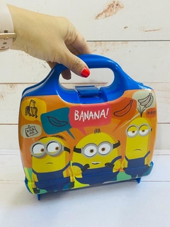 VALIJA LUNCHERA CON CAJA SANDWICH Y CANTIMPLORA MINIONS en internet