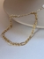 Colar chocker correntaria elos ovais pequenos. - loja online