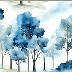 Empapelado Blue Tree - comprar online