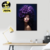 lady & Purple Flower Art - Sideral Lienzos y Arte Digital