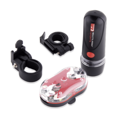 Kit Bike Farol Atrio + Lanterna Dianteira Traseira Led Resistente A Água