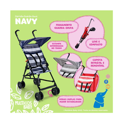 Carrinho Guarda-Chuva Navy 6m-15kgs Multikids Baby - Lipidi Presentes