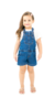 Jardineira Jeans Infantil Menina