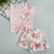 Conjunto Infantil Neoprene com Jacquard Rosa