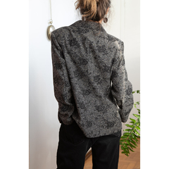 Blazer de lã oversize estampado - comprar online