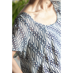 Blusa estampada de seda Animale - loja online